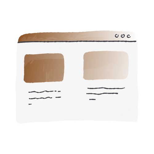 a graphic of a web browser
