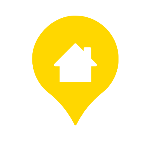 the common location icon with a silhouette of a house